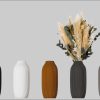 3D Vase Dekovase Stella XL 38cm | Sustainable Floor Vase for Pampas Grass & Dried Flowers | Waterproof & UV-Resistant | Made in Germany Schwarz 3D Vase Dekoration