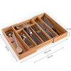 Blumtal Bambus Besteckkasten - Größenverstellbarer Schubladenorganizer mit 9 Fächern (33,7x5x44,5 cm) | Nachhaltige Küchenorganisation aus Bambusholz Blumtal Aufbewahrung