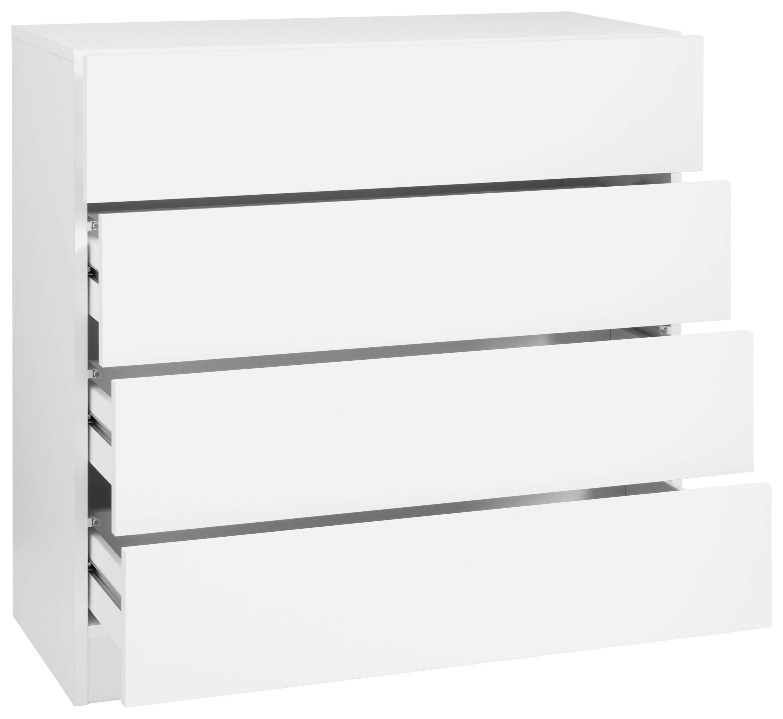 Kommoden & Sideboards borchardt Mu00F6bel Borchardt Möbel Kommode »Vaasa«, 76 cm Breite, 4 Schubkästen, Push-to-Open, weiß matt – modernes Design mit praktischem Stauraum weiß matt