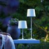 Brilliant Brilliant Kaami LED Außentischleuchte 37cm | 310 lm Touchdimmer + USB-Akku | IP44 wetterfest | Warmweiß 3000K | Innen/Außen weiß matt Lampen