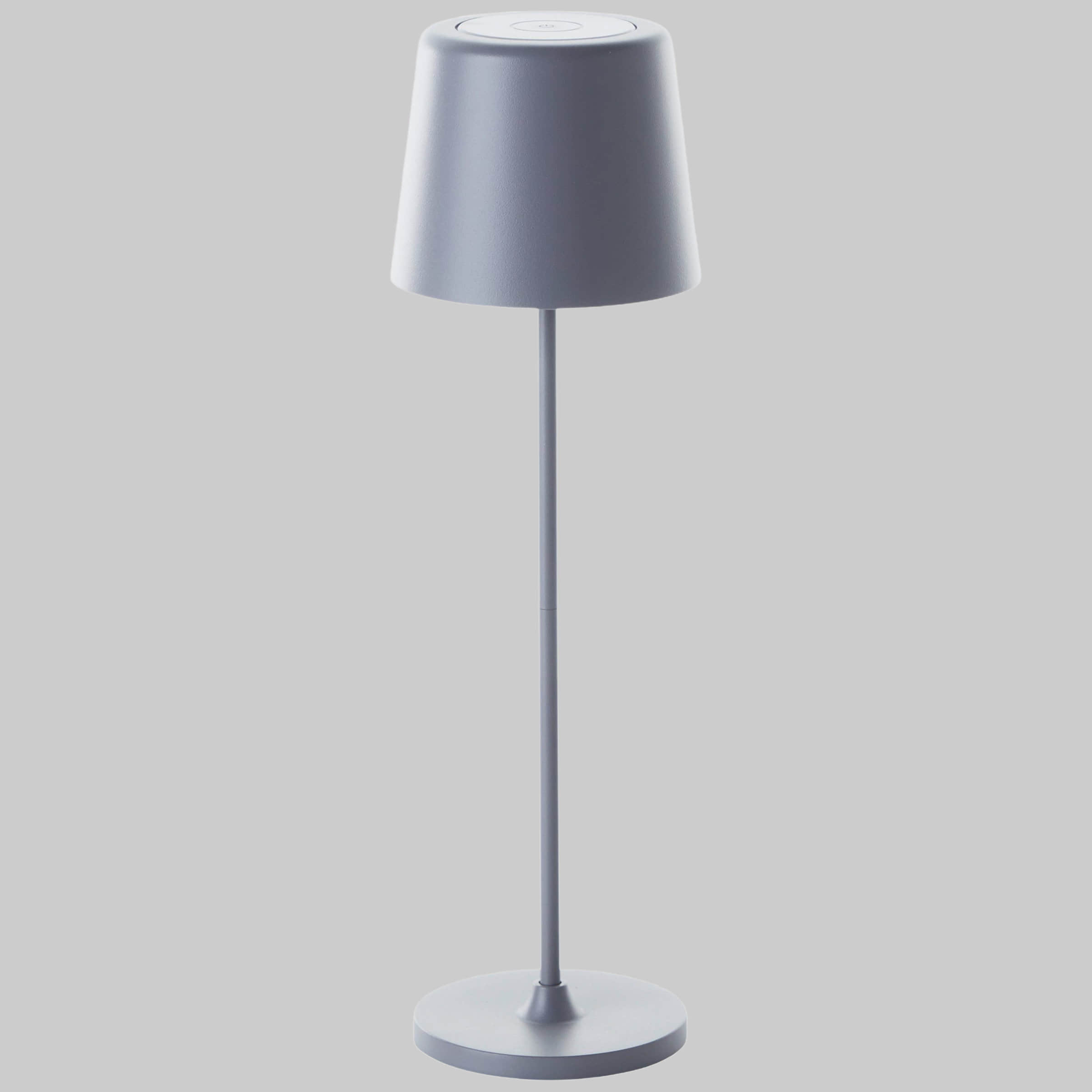 Brilliant Lampen Brilliant Kaami LED Außentischleuchte 37cm | 310 lm Touchdimmer + USB-Akku | IP44 wetterfest | Warmweiß 3000K | Innen/Außen grau matt
