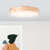 Brilliant Lampen Brilliant Moreen LED Ceiling Light - 34cm Wood Design, Adjustable Color Temperature (3000K-4500K), 1300 Lumen, Memory Function, IP44 Rated - Modern Scandinavian Lighting