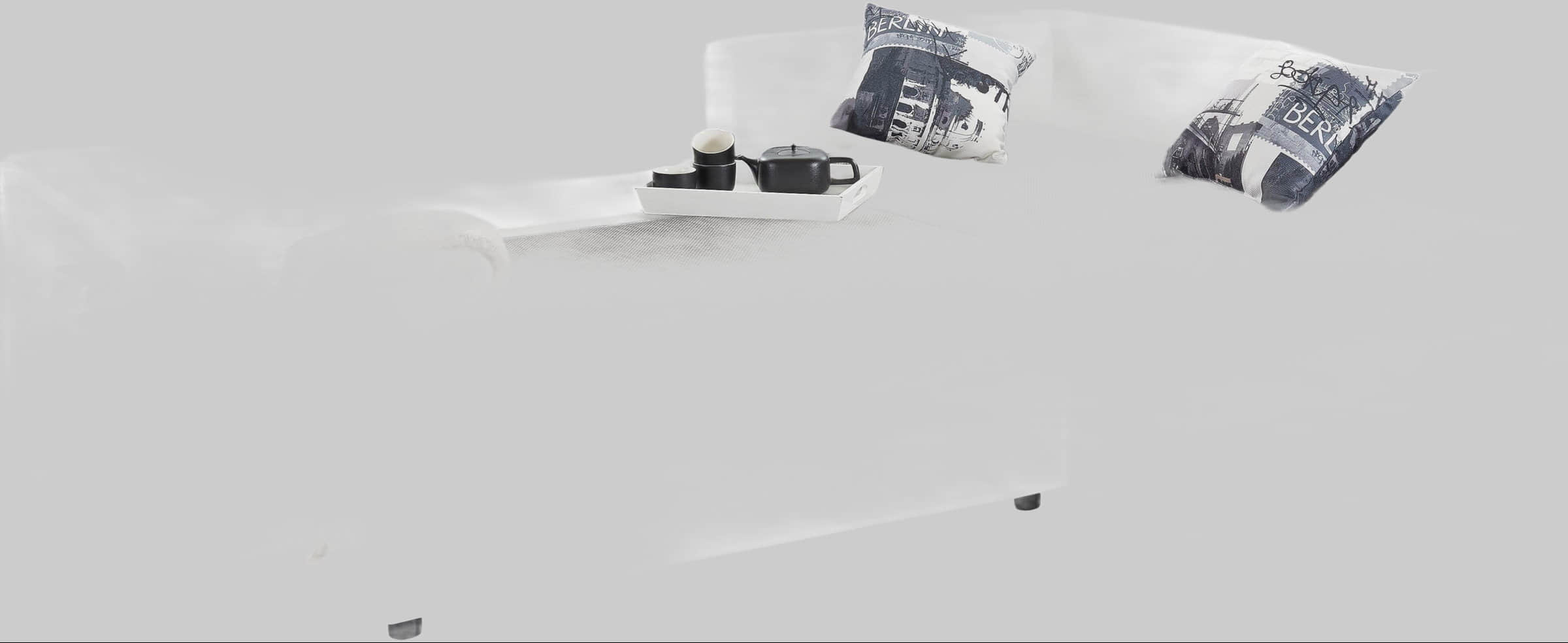 COLLECTION AB COLLECTION AB Ecksofa »John L-Form« mit Bettfunktion (200x140 cm), Bettkasten & Regalarmlehne – wählbare Ottomane, FSC®-Holz, Grau-Schwarz weiß/grau Sofas
