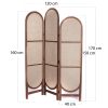 CREEDWOOD Natural Bamboo Tree Trunk Room Divider - 3-Panel Folding Screen with Carved Details (110x210cm) - Sustainable Paravent for Living Room, Bedroom & Office CREEDWOOD Schlafzimmer