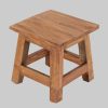 Casa Moro Hocker Casa Moro Hocker Aurora - Handgefertigter Vintage Holzhocker aus Massivholz | Fußhocker & Blumenhocker | 26x26x26 cm | Natur Braun