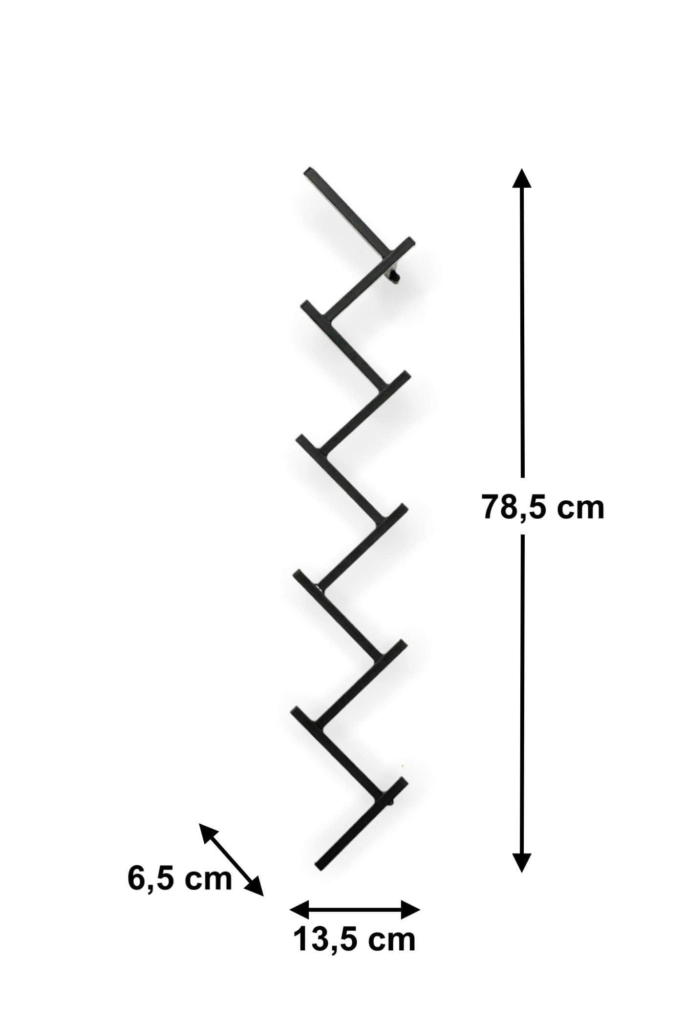 DanDiBo Metall Tassenhalter Wandregal mit 10 Haken (80 cm, Schwarz) – Stabiles Tassenregal für Küche, Bierkrüge & Weinflaschen DanDiBo Aufbewahrung