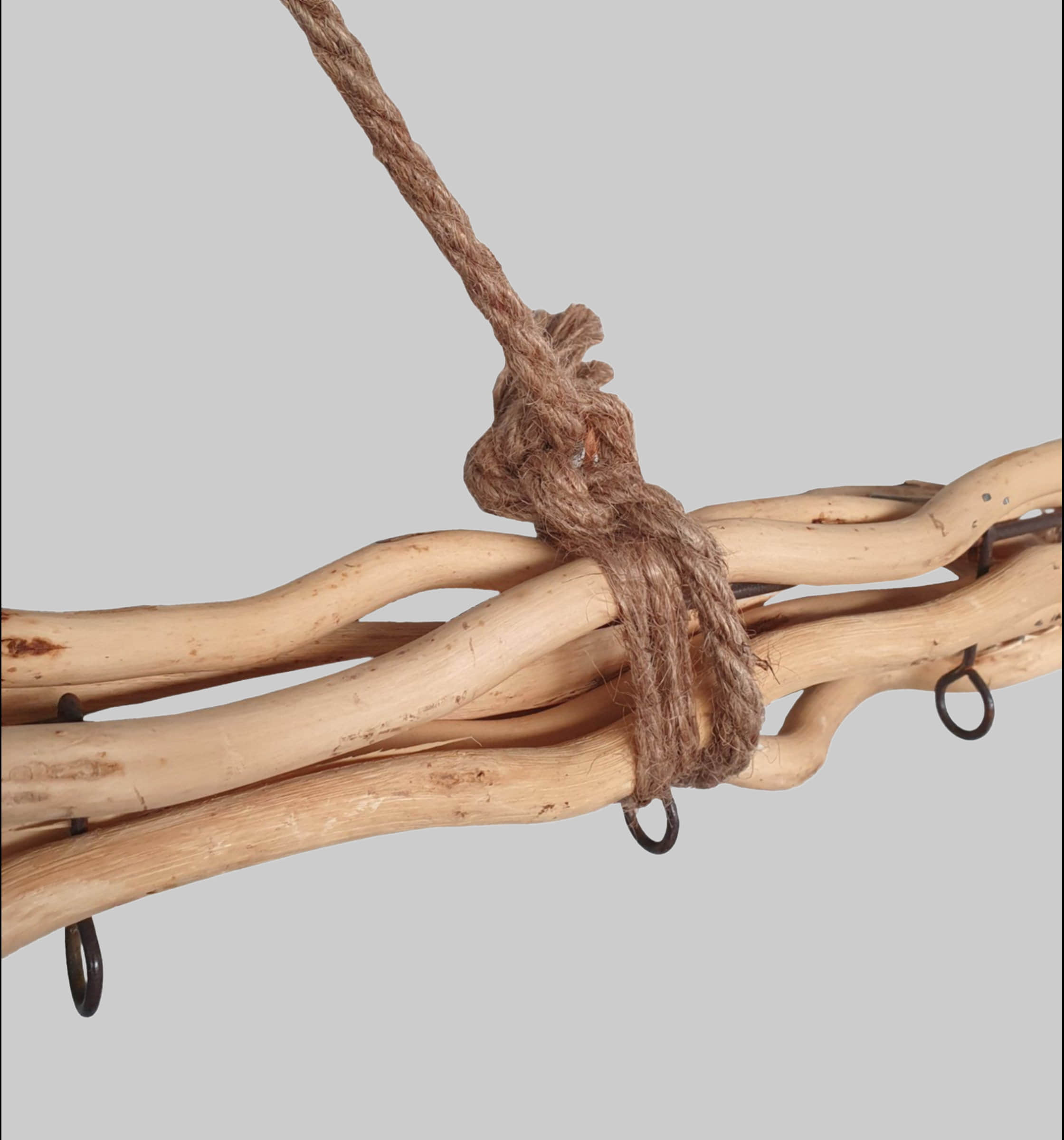 Dekozweige Willow Hanging Branches - 8-Hook Natural Wood Window Decor (80cm) - Seasonal Home Decoration with Metal Hooks Dekoration Meinposten
