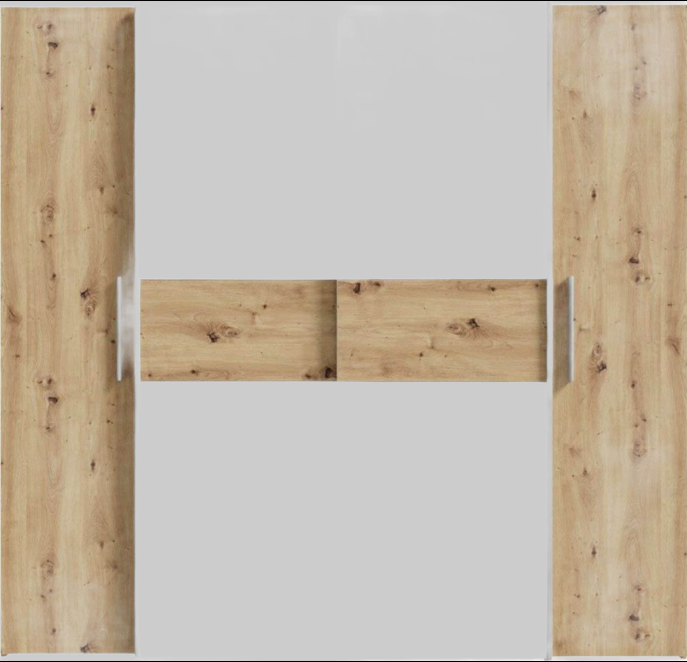 FORTE Kalixtus Kleiderschrank | 200x190x60 cm | 2 Schiebetüren + 2 Drehtüren | 8 Einlegeböden | Made in Europe | OTTOs Choice | Mehrere Farbvarianten Artian Eic Schränke FORTE