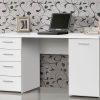 Kinderzimmer FORTE FORTE Schreibtisch »Netta« 145 cm mit Schubladen - Moderner Bürotisch in Holzoptik für Homeoffice & Arbeitszimmer Weiß matt