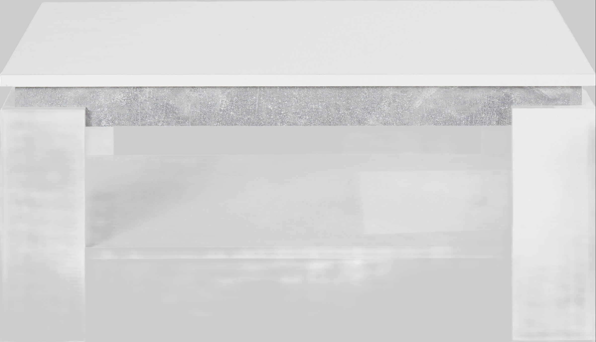 HELA 'TIM' Modern Coffee Table with Storage Shelf | Square/Rectangular Design | Durable Wood Composite | Scratch-Resistant Surface weiß/Beton Tische HELA