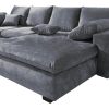 Home affaire Ecksofa Cara Mia L-Form – Convertible Corner Sofa with Storage & Solid Wood Legs grau Sofas Home affaire