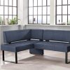 Sitzbänke Home affaire Home affaire 'Oliver' Corner Bench with Metal Frame | Cord Upholstery Kitchen/Dining Bench | Left-Hand Extended Design | OTTO's Choice dunkelblau