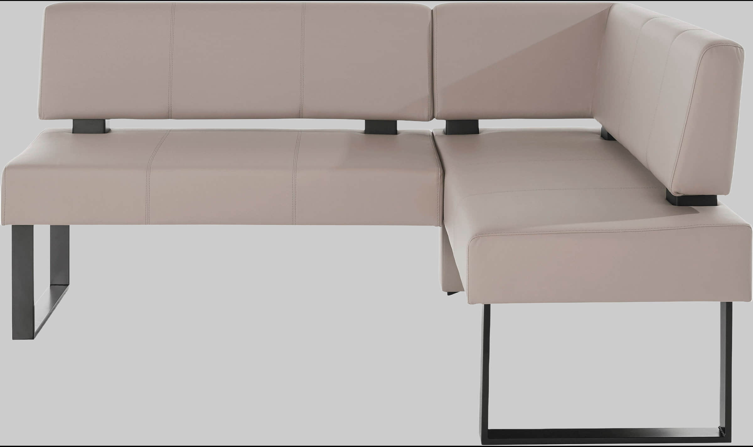 Home affaire 'Oliver' Corner Bench with Metal Frame | Cord Upholstery Kitchen/Dining Bench | Left-Hand Extended Design | OTTO's Choice beige Home affaire Sitzbänke