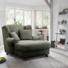 Home affaire Home affaire XXL-Sessel »Oase« mit Wellenunterfederung & 2 Zierkissen – Landhausdesign Massivholz Sitzmöbel olive Sessel