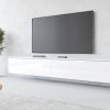 INOSIGN Lowboard »LOWBOARD VERA« – Moderner TV-Schrank 180 cm, grifflos, Beton-Optik, stehend/hängend, FSC®-Holzwerkstoff weiss matt INOSIGN Kommoden & Sideboards