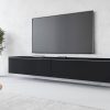 INOSIGN Lowboard »LOWBOARD VERA« – Moderner TV-Schrank 180 cm, grifflos, Beton-Optik, stehend/hängend, FSC®-Holzwerkstoff schwarz gr INOSIGN Kommoden & Sideboards