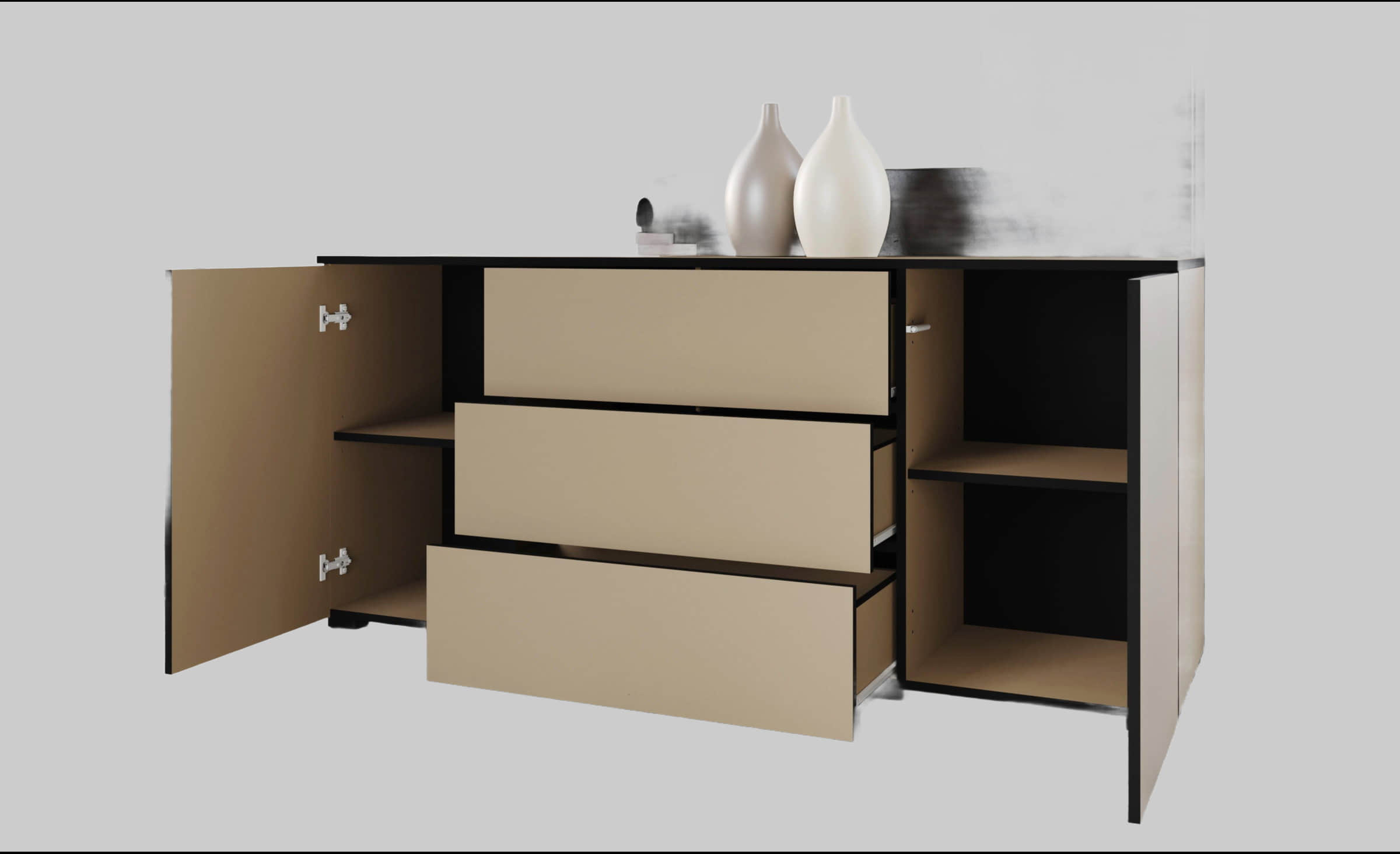 INOSIGN Sideboard »PARIS« 150cm | Moderne grifflose Kommode mit Push-to-open & variablen Fächern | Ideal für Wohnzimmer & Essbereich Congo/ Con INOSIGN Kommoden & Sideboards