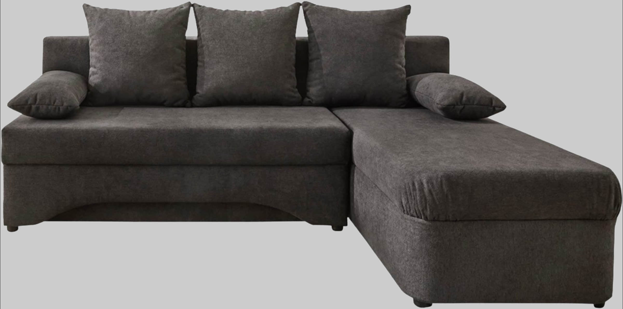Jockenhöfer Gruppe Premium Ecksofa L-Form mit Gästebettfunktion & Stauraum - Hochwertige Polsterung, 3 Rückenkissen & praktischer Bettkasten dunkelgrau Jockenhu00F6fer Gruppe Sofas
