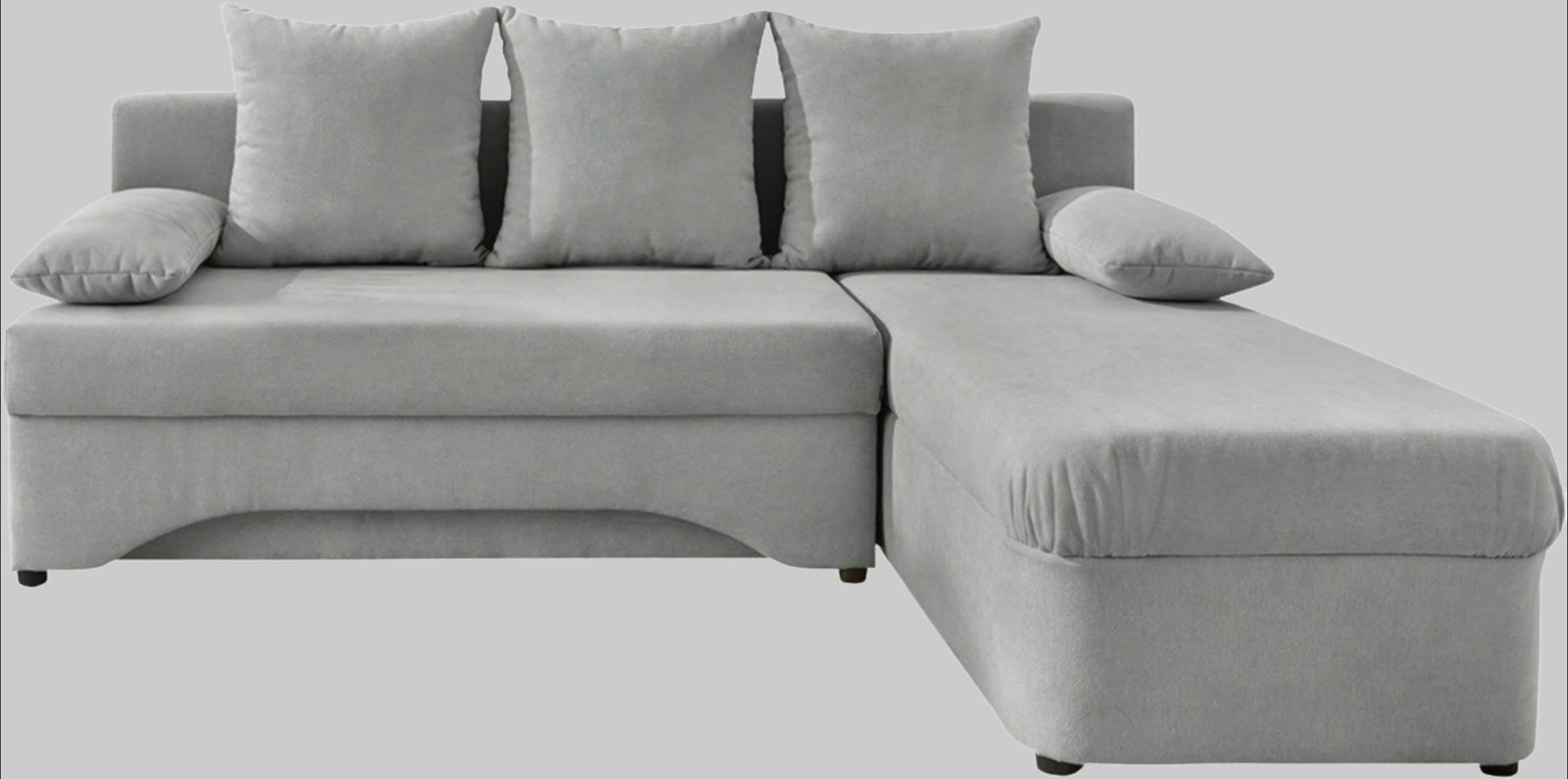 Jockenhöfer Gruppe Premium Ecksofa L-Form mit Gästebettfunktion & Stauraum - Hochwertige Polsterung, 3 Rückenkissen & praktischer Bettkasten hellgrau Sofas Jockenhu00F6fer Gruppe