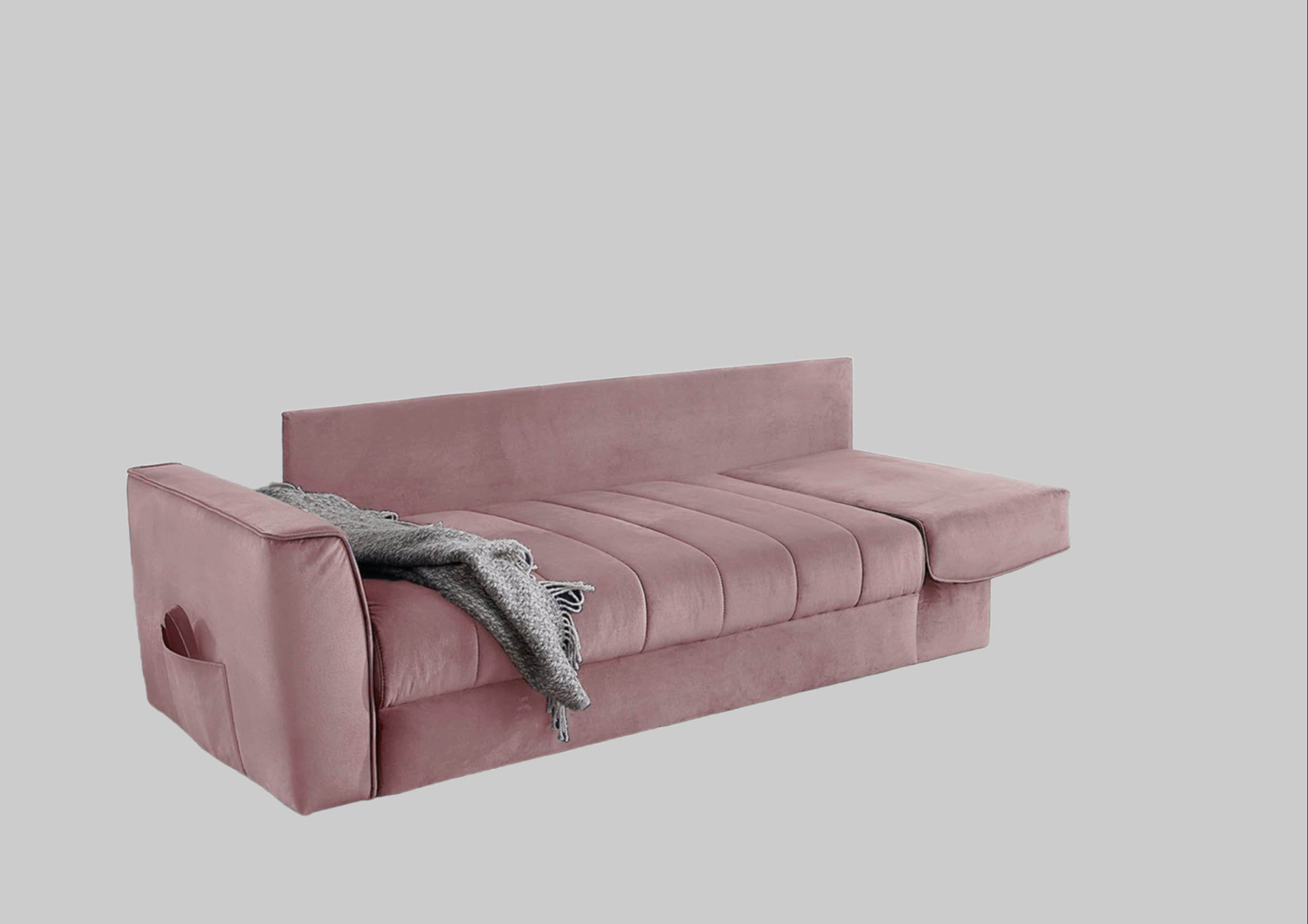 Jockenhu00F6fer Gruppe Jockenhöfer Gruppe 'Rick' Convertible Sofa Bed | Space-Saving 3-in-1 Design with Guest Bed Function & Premium Coil Spring Cushioning rosa Sofas