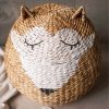 Aufbewahrung Kuzira Kuzira Aufbewahrungskorb 'Der Fuchsige' – Handgefertigter Wäschekorb & Spielzeugkorb aus Wasserhyazinthe (1-tlg, 40x30x25 cm) – Stylischer Ordnungskorb für Kinderzimmer & Wohnbereich