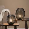 LEONARDO LEONARDO CASOLARE LED Table Lantern - 24.2cm Black Metal Decorative Light with Timer Lampen