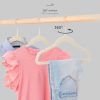 Laleni Kinderkleiderbügel mit Samtbezug – rutschfeste Babybügel (30-tlg), 360° drehbar, platzsparend – Ideal für Kleiderschrank-Organisation Rosegold / Aufbewahrung Laleni