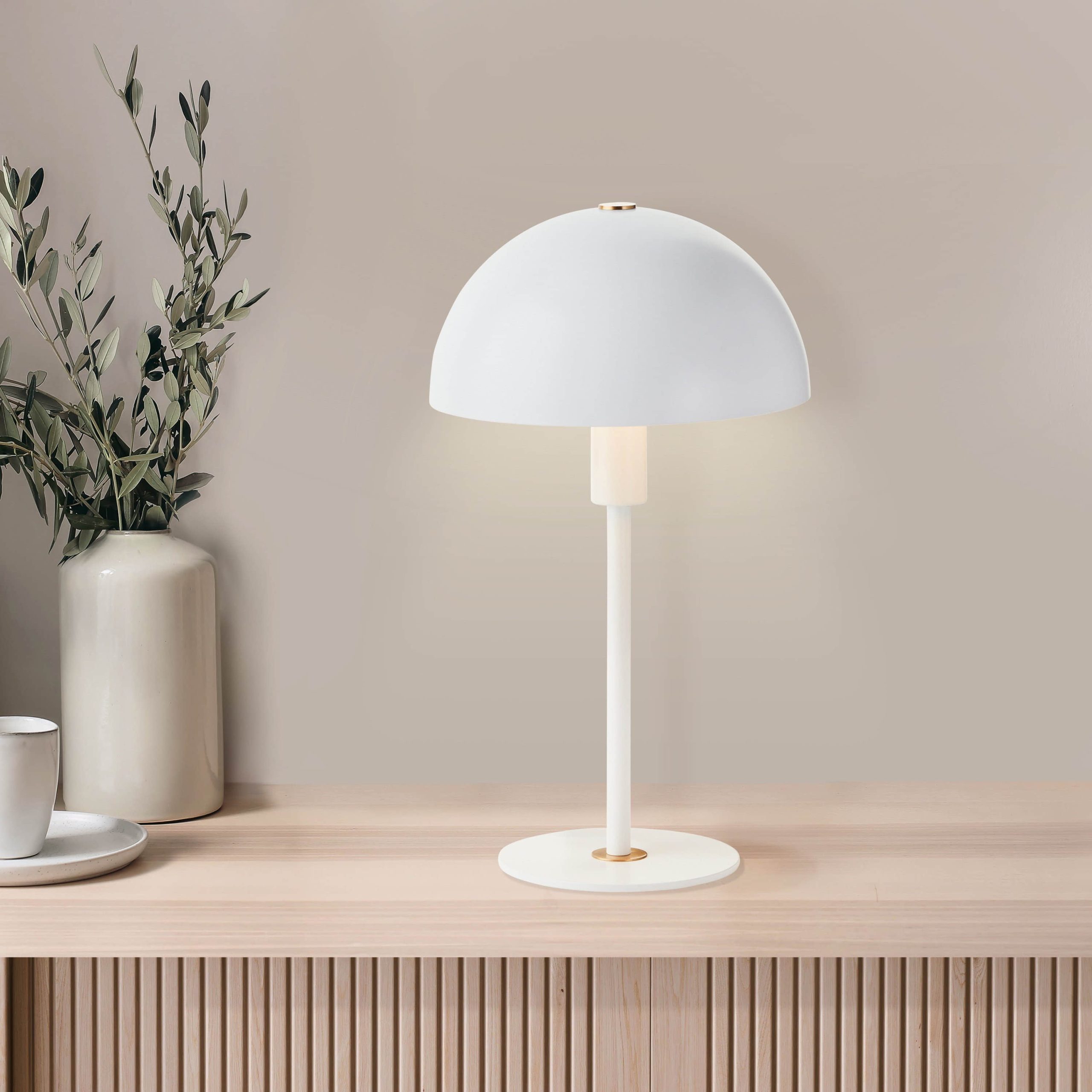 LeGer Home by Lena Gercke LeGer Home by Lena Gercke Linnea Mushroom Table Lamp - 35.5cm Red Glossy Metal Base, E14 Socket (Bulb Not Included) | Modern Desk & Accent Lighting weiß matt Lampen