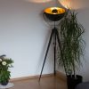 Leonique Stehlampe »Elenoire« – Höhenverstellbare Stehleuchte in Schwarz/Gold mit E27-Sockel & Satellitenoptik (ohne Leuchtmittel) Leonique Lampen