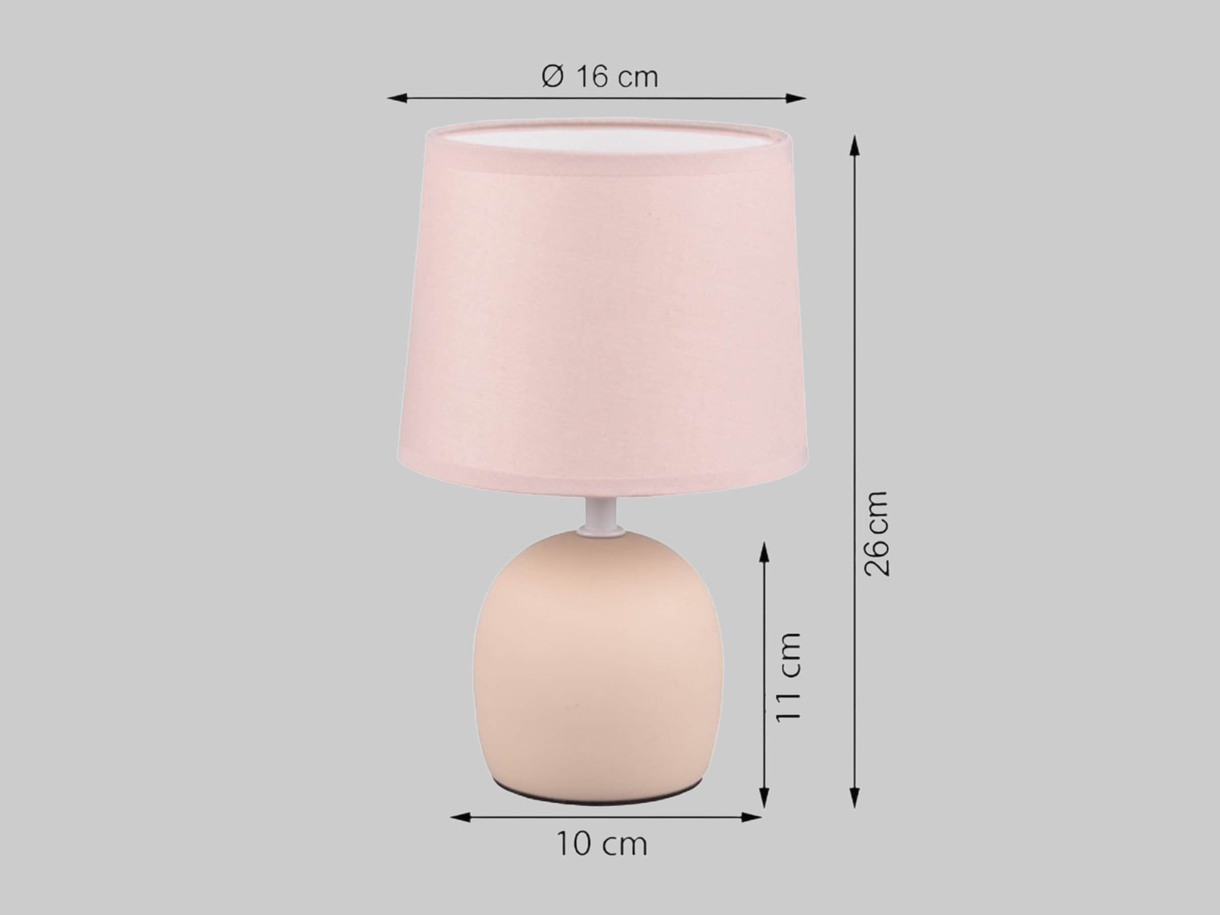 Reality Leuchten Lampen Reality Leuchten LED Nachttischlampe - Skandinavischer Landhausstil mit wechselbarem Warmweiß-LED & beigem Stoff-Lampenschirm (26cm) - Elegante Tischleuchte für Schlafzimmer & Wohnbereich Beige