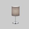 Reality Leuchten Lampen Reality Leuchten LED Nachttischlampe dimmbar - Designklassiker mit Stoffschirm, wechselbarer LED (Warmweiß), perfekt für Schlafzimmer & Wohnbereich Silber Chr