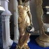 Schatzkiste1 Griechische Antik-Stehlampe | 170 cm Handbemalte Frauenfigur Barockstil | Kunstharz-Dekofigur mit E27-Fassung Bronze Dekoration Schatzkiste1