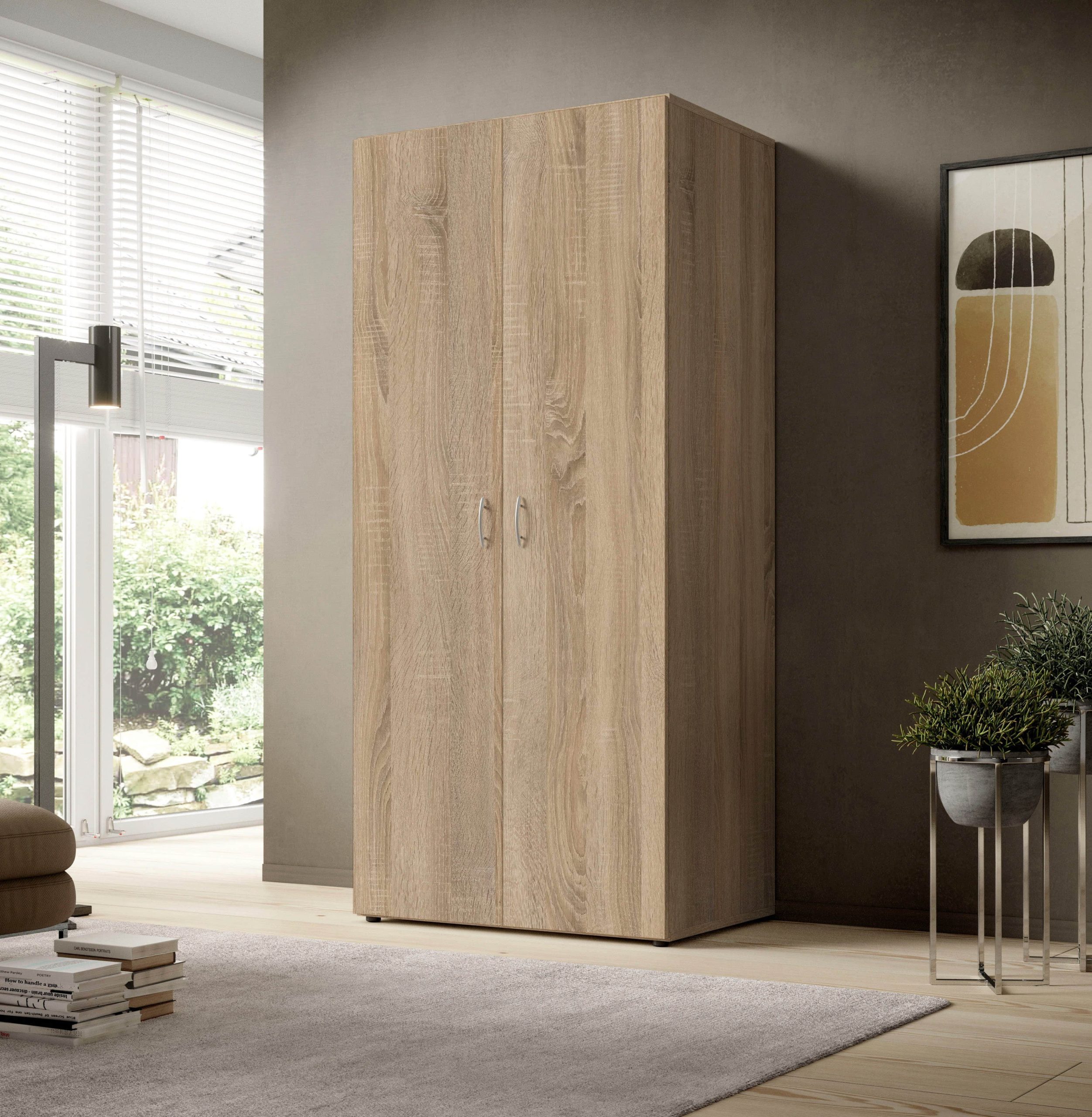 Schränke Schlafkontor Schlafkontor Base Drehtürenschrank | Bestseller Kleiderschrank in 3 Größen & 2 Farben | Garderobe & Wäscheschrank Kombi | Hochwertiger Schlafzimmerschrank strukturei
