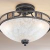 Lampen TRIO Leuchten TRIO Leuchten LED Deckenleuchte Landhaus-Stil | Wechselbare Warmweiß-LED | Rostoptik & Alabaster-Glas Ø42cm | Dimmbar | Für Wohnzimmer & Treppenhaus