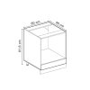 Vicco Vicco R-Line Herdumbauschrank 60 cm - Hochwertiger Ofenschrank in Artisan-Eiche | Modularer Küchenumbauschrank mit höhenverstellbaren Füßen | Made in Germany Schwarz Ho Schränke