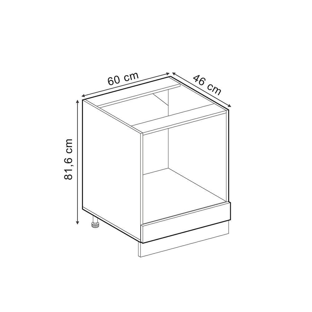 Vicco R-Line Herdumbauschrank 60 cm - Hochwertiger Ofenschrank in Artisan-Eiche | Modularer Küchenumbauschrank mit höhenverstellbaren Füßen | Made in Germany Artisan-Ei Schränke Vicco