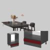 Vicco Vicco R-Line Herdumbauschrank 60 cm - Hochwertiger Ofenschrank in Artisan-Eiche | Modularer Küchenumbauschrank mit höhenverstellbaren Füßen | Made in Germany Rot Schränke