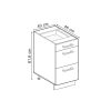 Vicco Vicco R-Line Unterschrank Anthrazit 60 cm ohne Arbeitsplatte | Modulares Küchensystem | Höhenverstellbar | Langlebiges Küchenmöbel Beton Schränke