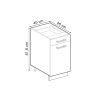 Vicco Vicco R-Line Unterschrank Anthrazit 60 cm ohne Arbeitsplatte | Modulares Küchensystem | Höhenverstellbar | Langlebiges Küchenmöbel Blau-Grau Schränke