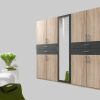 Wimex Drehtürenschrank Taiga | Moderner Kleiderschrank mit Spiegel & Schubladen | 3 Innenausstattungsvarianten | 225/270cm Breite | Made in Germany strukturei Wimex Schränke