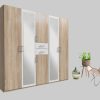 Wimex Wimex Kleiderschrank Diver | Drehtürenschrank mit Spiegel & Schubladen | 225cm oder 270cm Breite | 3 Innenausstattungsvarianten | beige/plankeneichefarben/graphit | Bestseller Schlafzimmerschrank strukturei Schränke