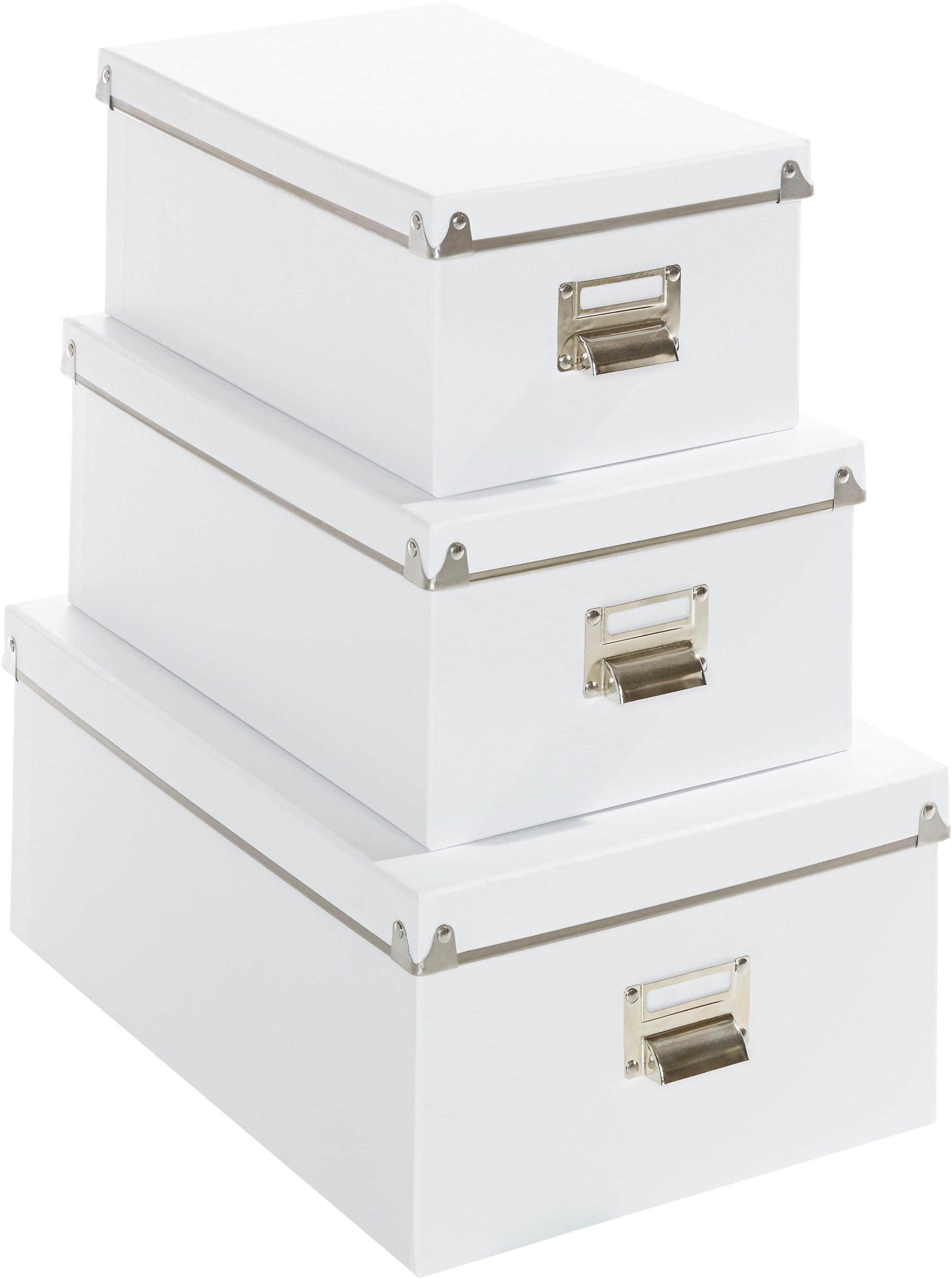Zeller Present Premium Storage Box Set (5-Piece) – Durable Cardboard Organizers with Metal-Reinforced Lids & Labeling Handles Zeller Present Aufbewahrung