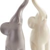pajoma® Elefant In Love Porzellan-Tierfiguren Set (2-tlg.) - Graue Elefanten-Dekoration für Zuhause Dekoration pajomau00AE