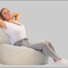 Sessel sunnypillow sunnypillow Sitzsack XXL – Premium Gaming Sitzsack mit Styropor-Füllung für Kinder & Erwachsene | Bequem & Stabil Cremefarben