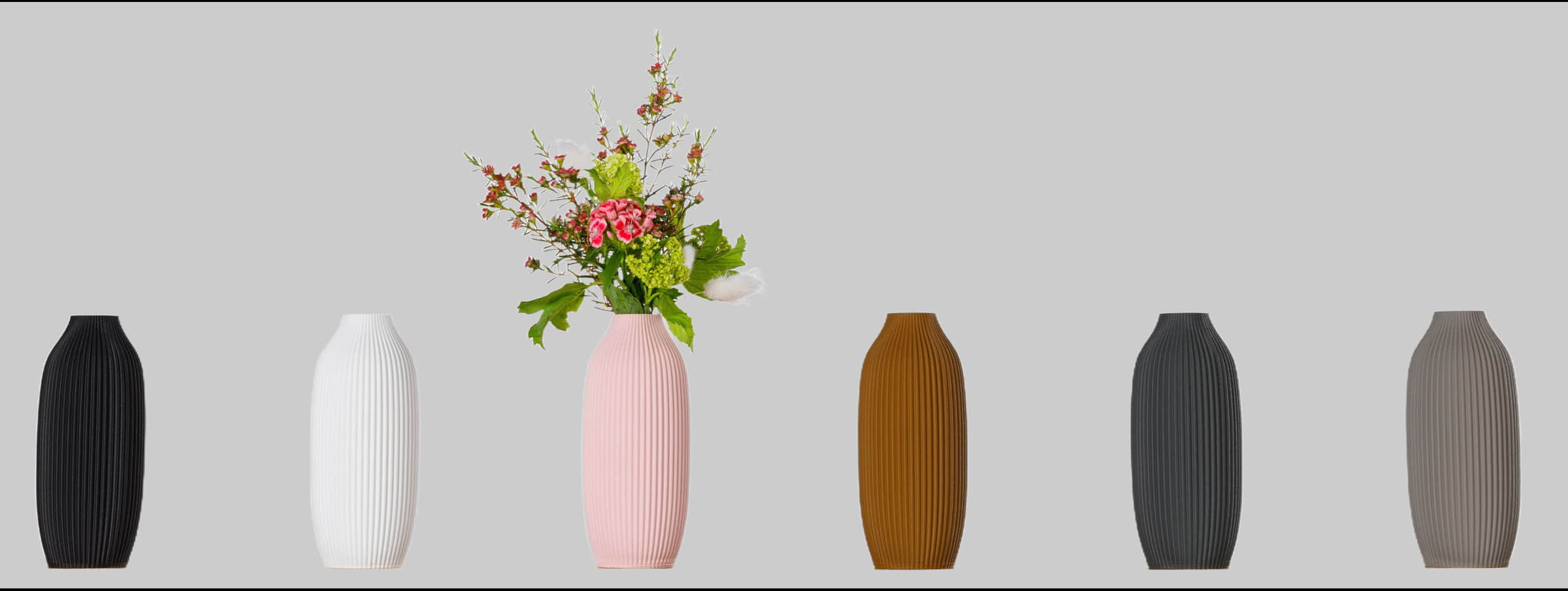 Dekoration 3D Vase 3D Vase 'Stella S' 16cm – Nachhaltige Blumenvase aus Bio-Kunststoff für Schnitt-/Trockenblumen | Wasserdicht & UV-beständig | Made in Germany Braun