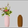 3D Vase 'Stella S' 16cm – Nachhaltige Blumenvase aus Bio-Kunststoff für Schnitt-/Trockenblumen | Wasserdicht & UV-beständig | Made in Germany Dunkelgrau Dekoration 3D Vase