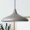 Bamyum Pendelleuchte 35 cm – Moderne Metall-Lampe mit E27 Fassung für Wohnzimmer, Küche & mehr | Dimmbar & hochwertig verarbeitet Grau Lampen Bamyum