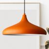 Bamyum Lampen Bamyum Pendelleuchte 35 cm – Moderne Metall-Lampe mit E27 Fassung für Wohnzimmer, Küche & mehr | Dimmbar & hochwertig verarbeitet Orange