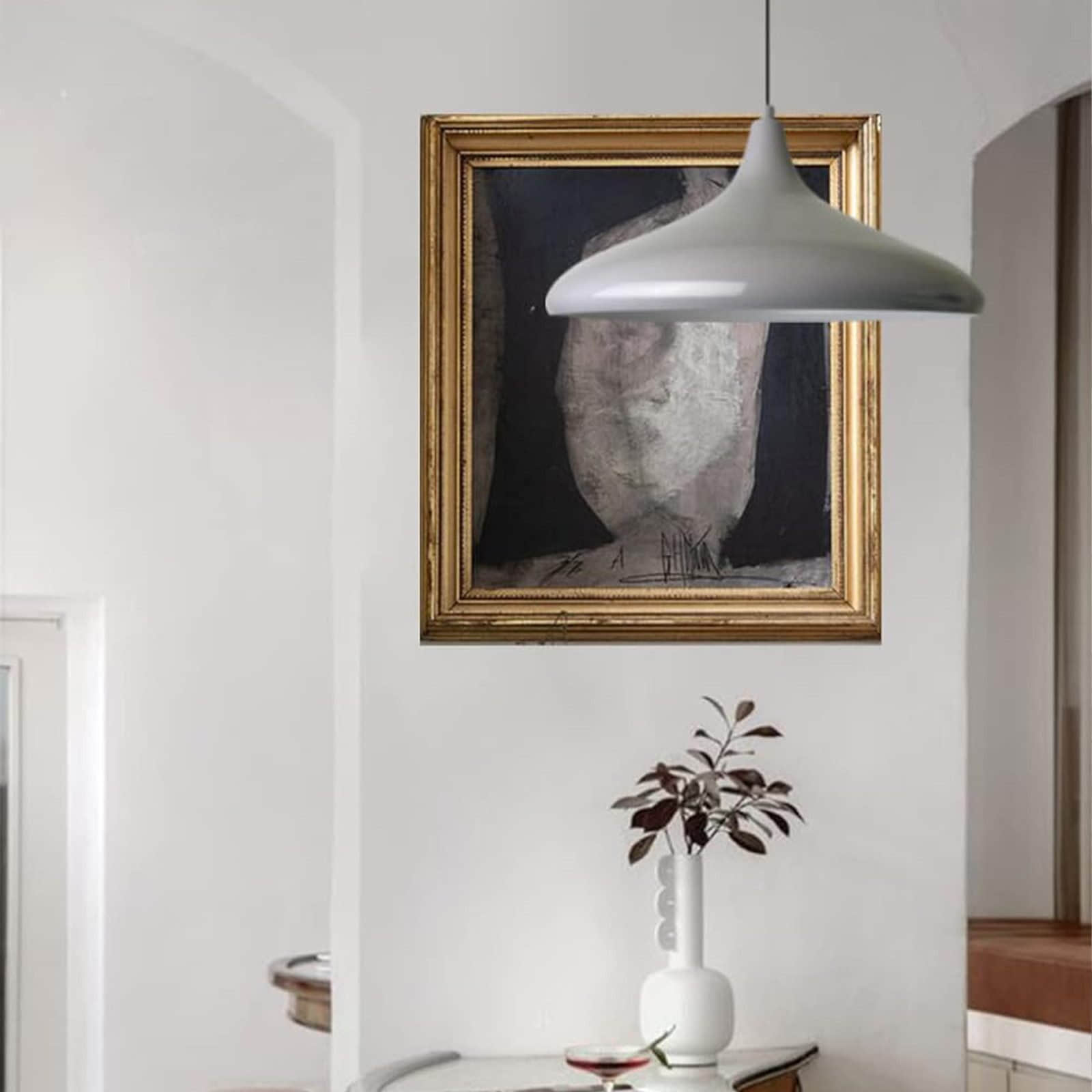 Bamyum Pendelleuchte 35 cm – Moderne Metall-Lampe mit E27 Fassung für Wohnzimmer, Küche & mehr | Dimmbar & hochwertig verarbeitet Grau Lampen Bamyum