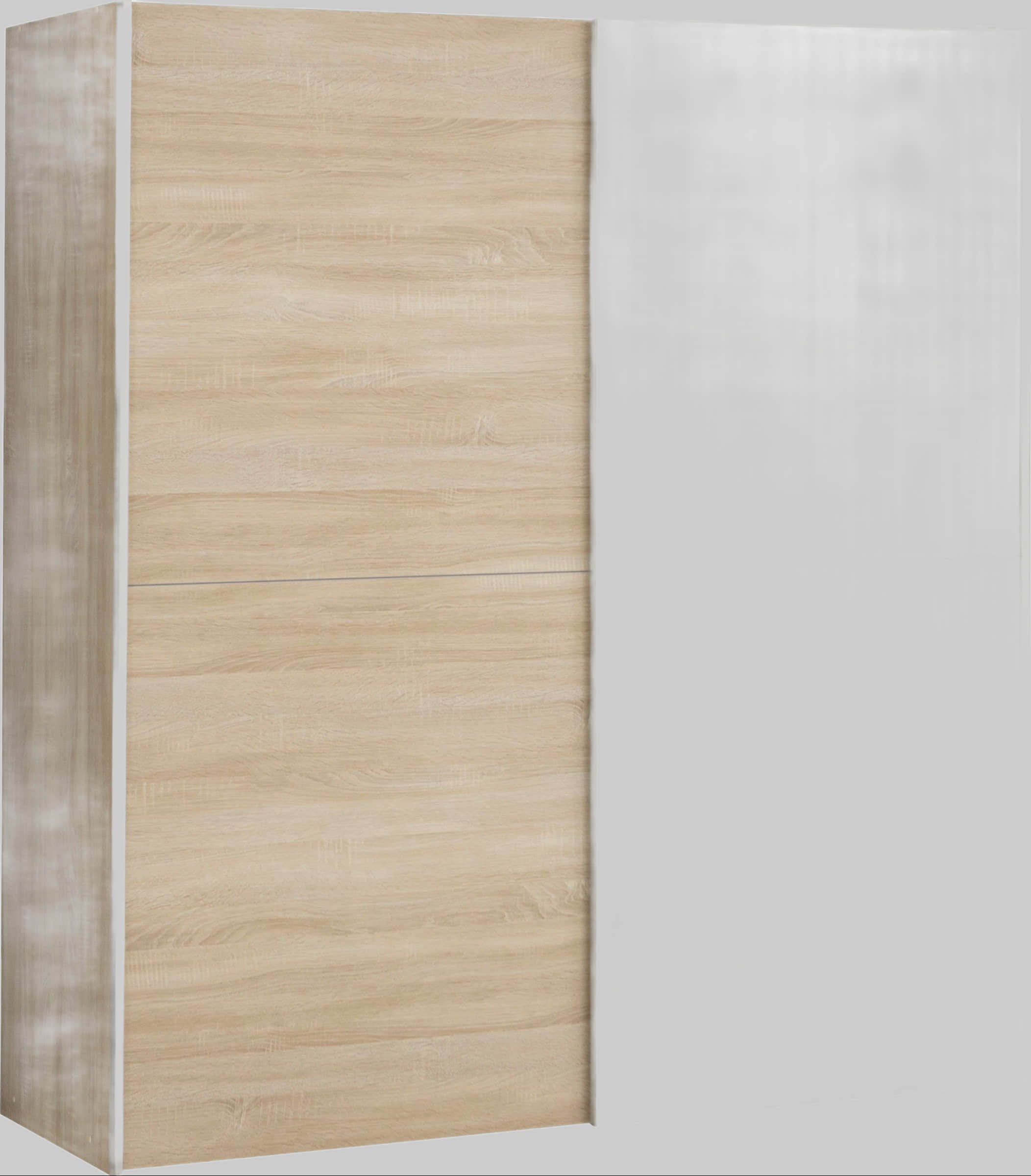 FORTE FORTE Schwebetürenschrank 'White Kiss' weiß | Moderner Kleiderschrank mit schwebenden Türen | 170cm Breite | Hochwertige Holznachbildung | Modell 486359-0 Sonoma Eiche Schränke